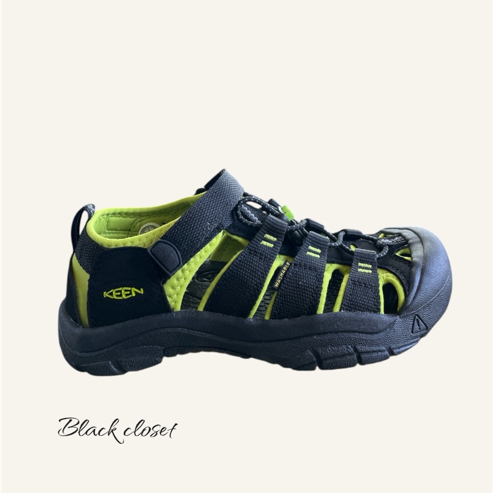 KEEN Kids Black and Green Sandals